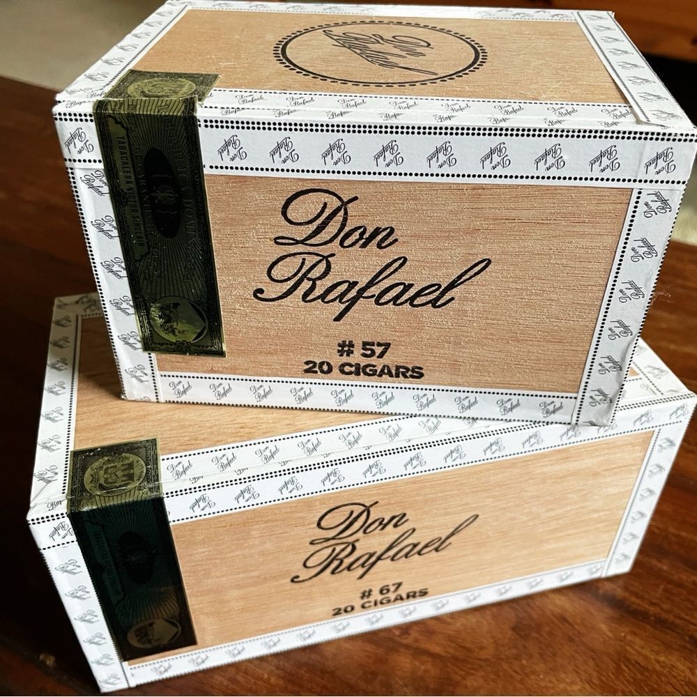 Set of 2 Cigar Boxes for Storage Crafts Needlework Office